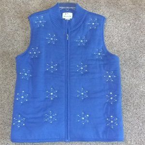 The Quacker Factory Holiday Vest   1X       NICE!